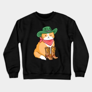 Cowboy Cat Crewneck Sweatshirt